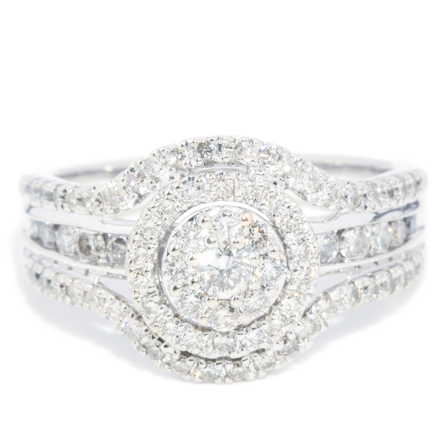 67 · Diamond Cluster in 9ct White Gold Ring