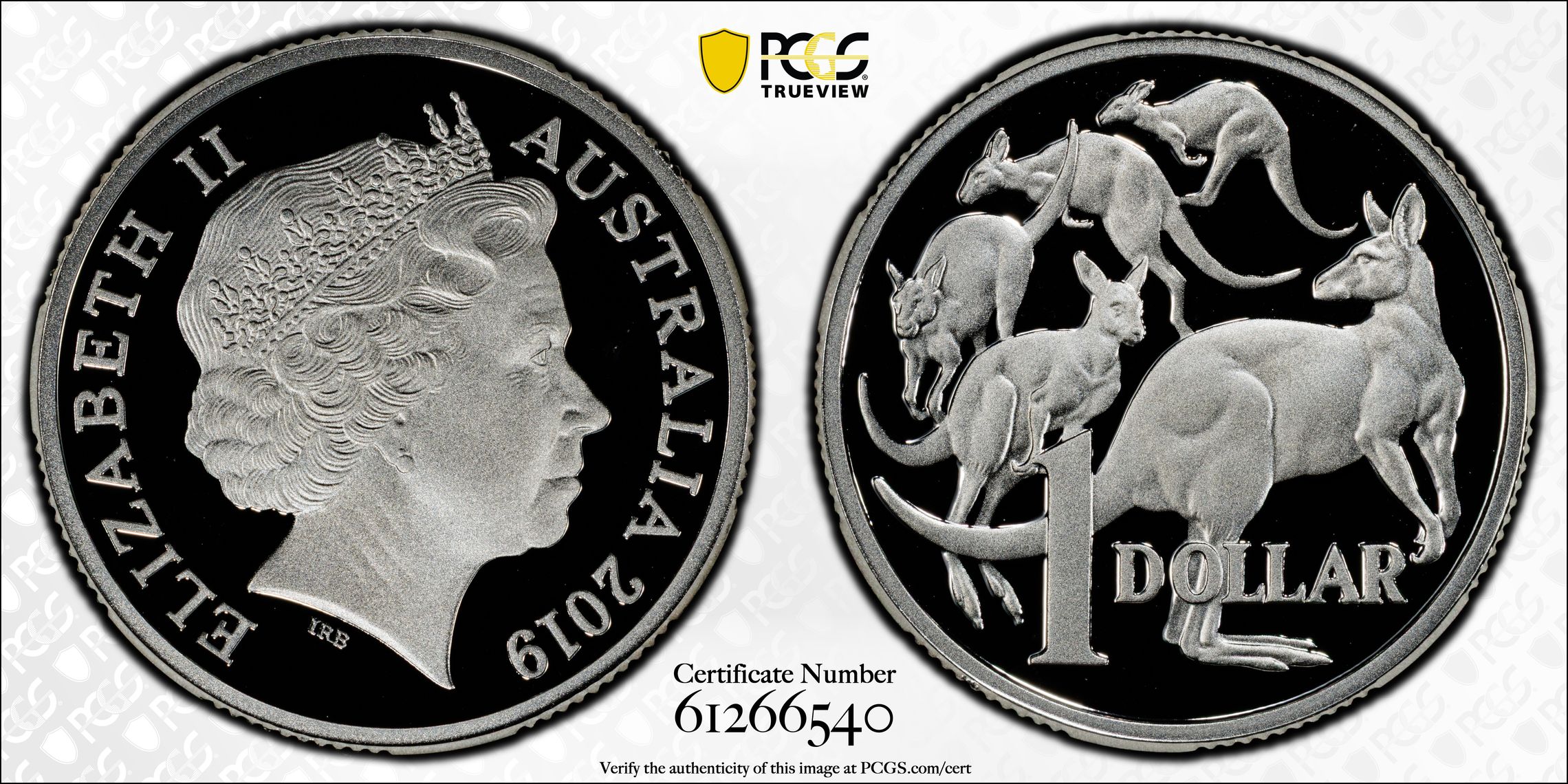 Silver, One Dollar, 2019, PCGS PR69DCAM