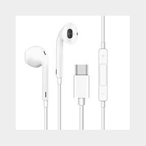 Type-C Earphones / With Microphone-White - Type-C Jack Wired Headphone-Bar 9902168977990- 51745/18627