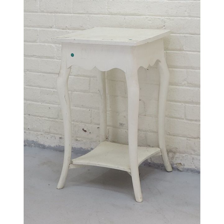 PAINTED TWO-TIER LAMP TABLE