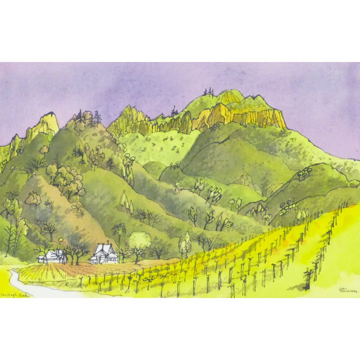 Earl Thollander ''The High Rocks'' Watercolor on Paper Framed 16''x20''