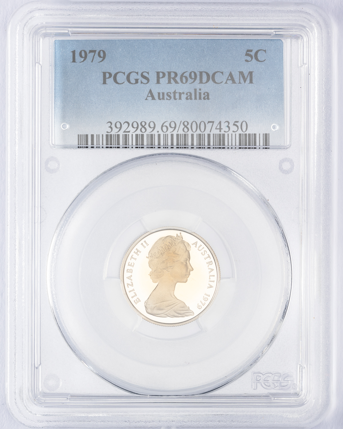Elizabeth II, Five Cent, 1979, PCGS PR69DCAM