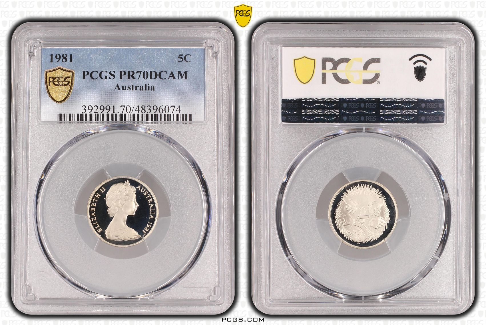 Elizabeth II, Five Cent, 1981, PCGS PR70DCAM