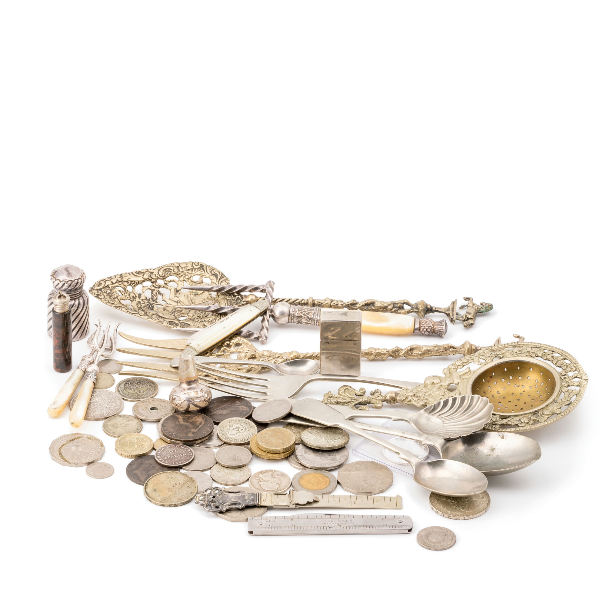 Mixed Silver Items & Coins,