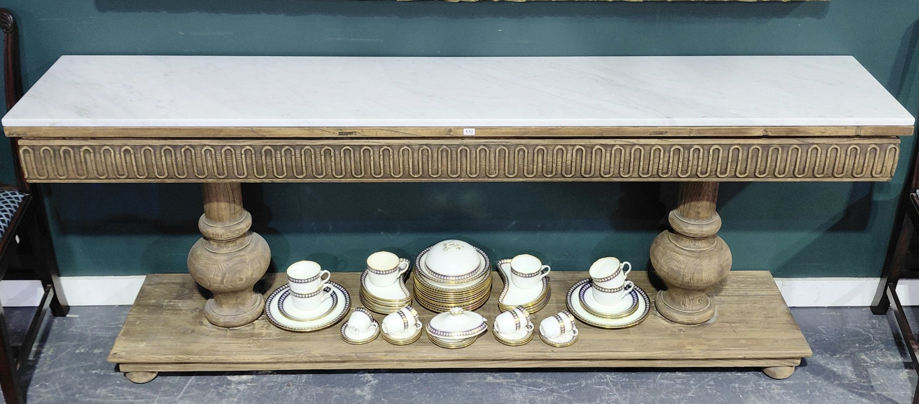 532 · MARBLE TOP CONSOLE TABLE