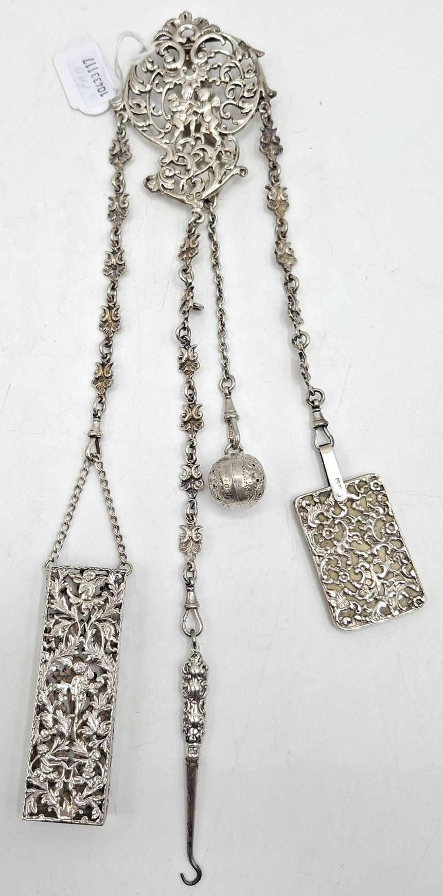 187 · VICTORIAN STERLING SILVER CHATELAINE
