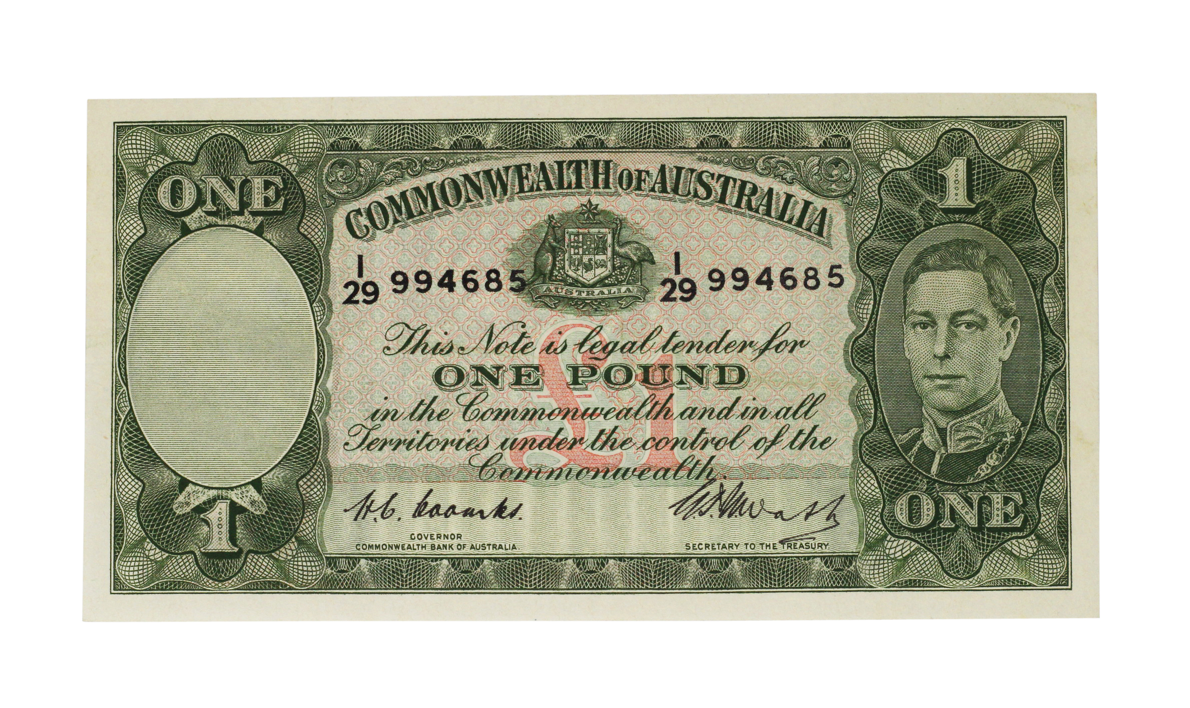 1891. · Coombs/Watt, One Pound, 1949, EF