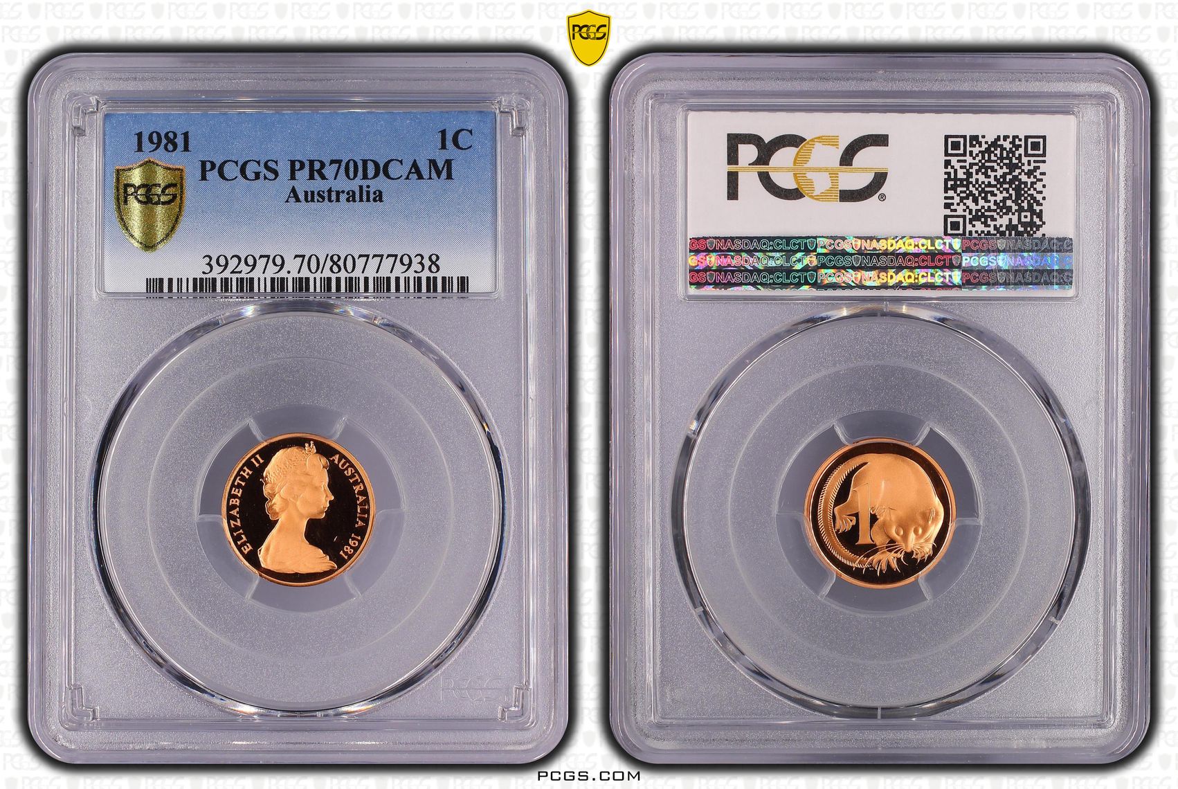 One Cent, 1981, Pcgs Pr70dcam