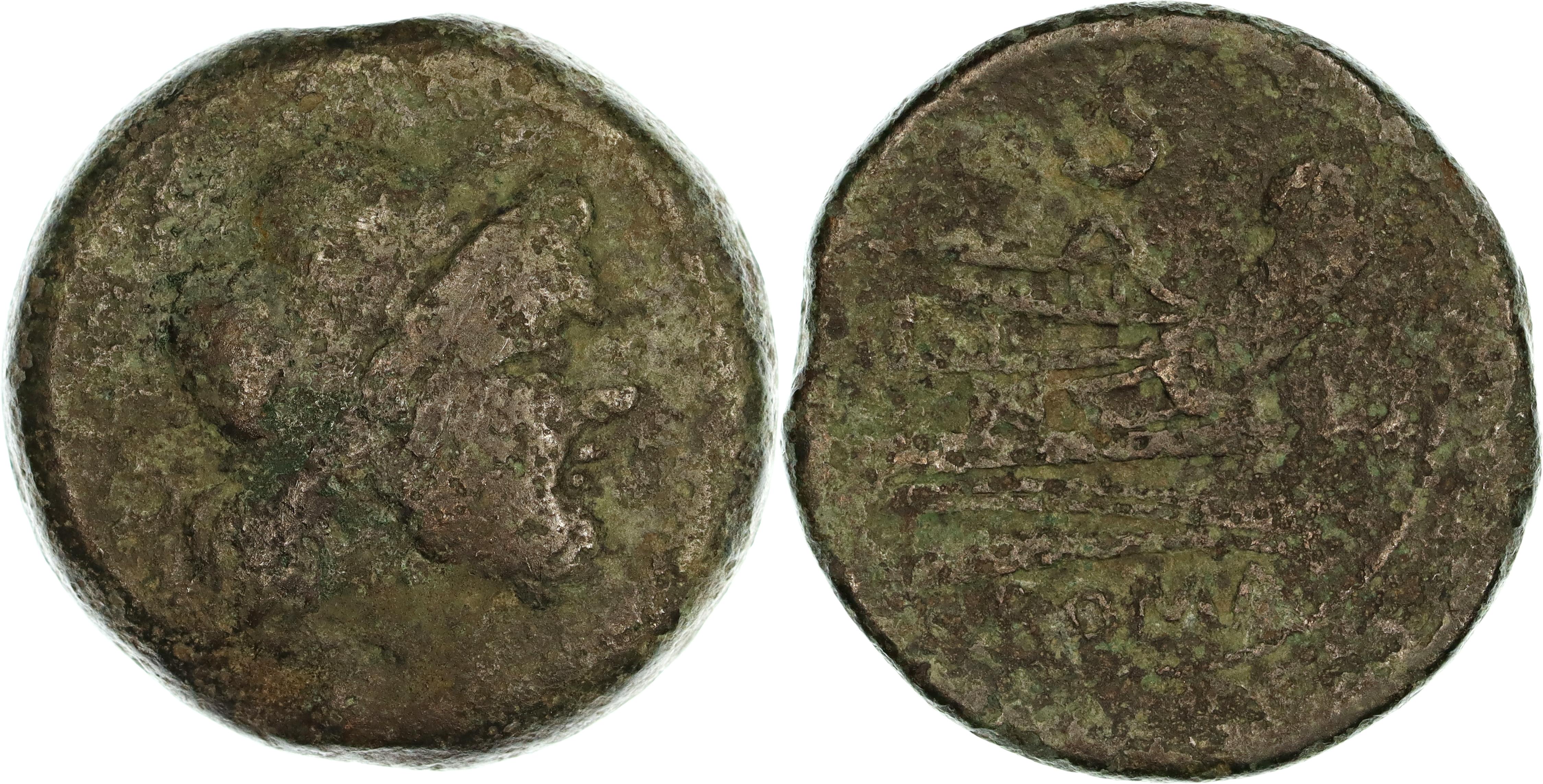 Roman Republic, Anonymous Coinage, Æ Semis, after 211 BC, nVF