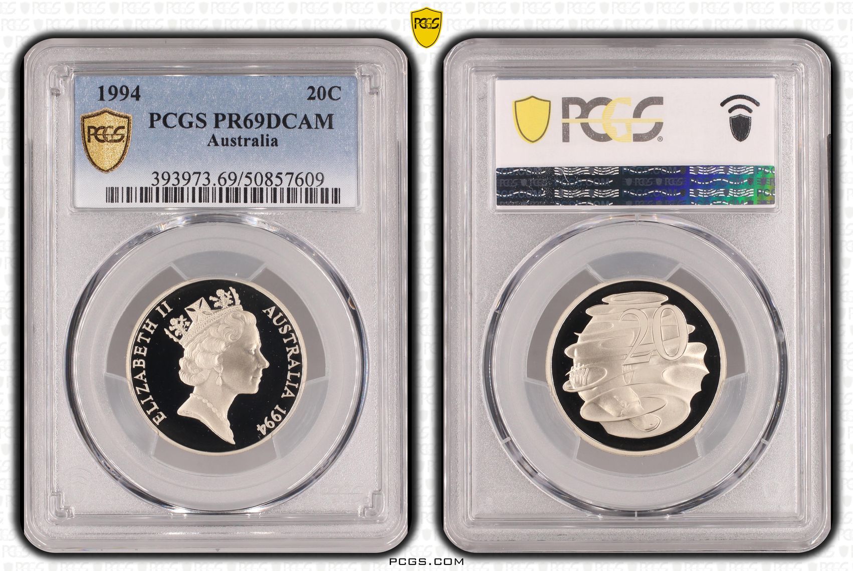 Twenty Cent, 1994, PCGS PR69DCAM