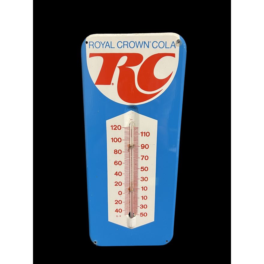 Royal Crowl Cola RC Tin Metal Thermometer