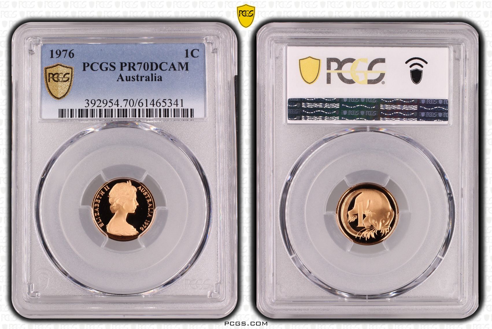 One Cent, 1976, Pcgs Pr70dcam