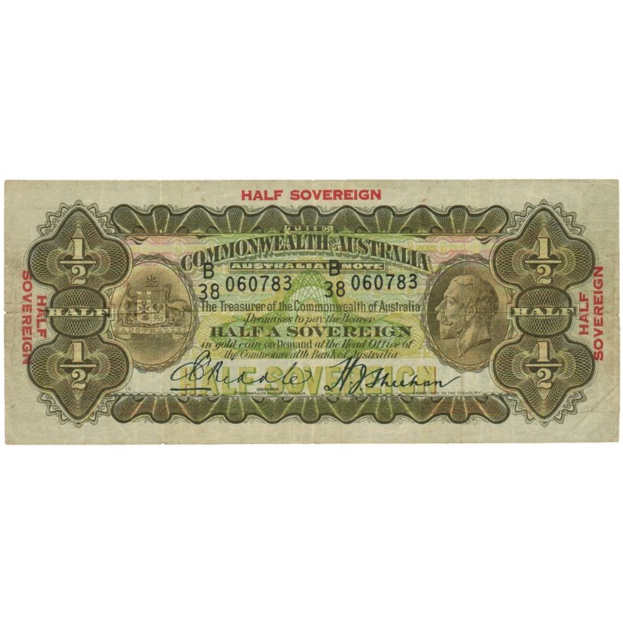 R8a  1933  Riddle/Sheehan  10/- Thick Signature