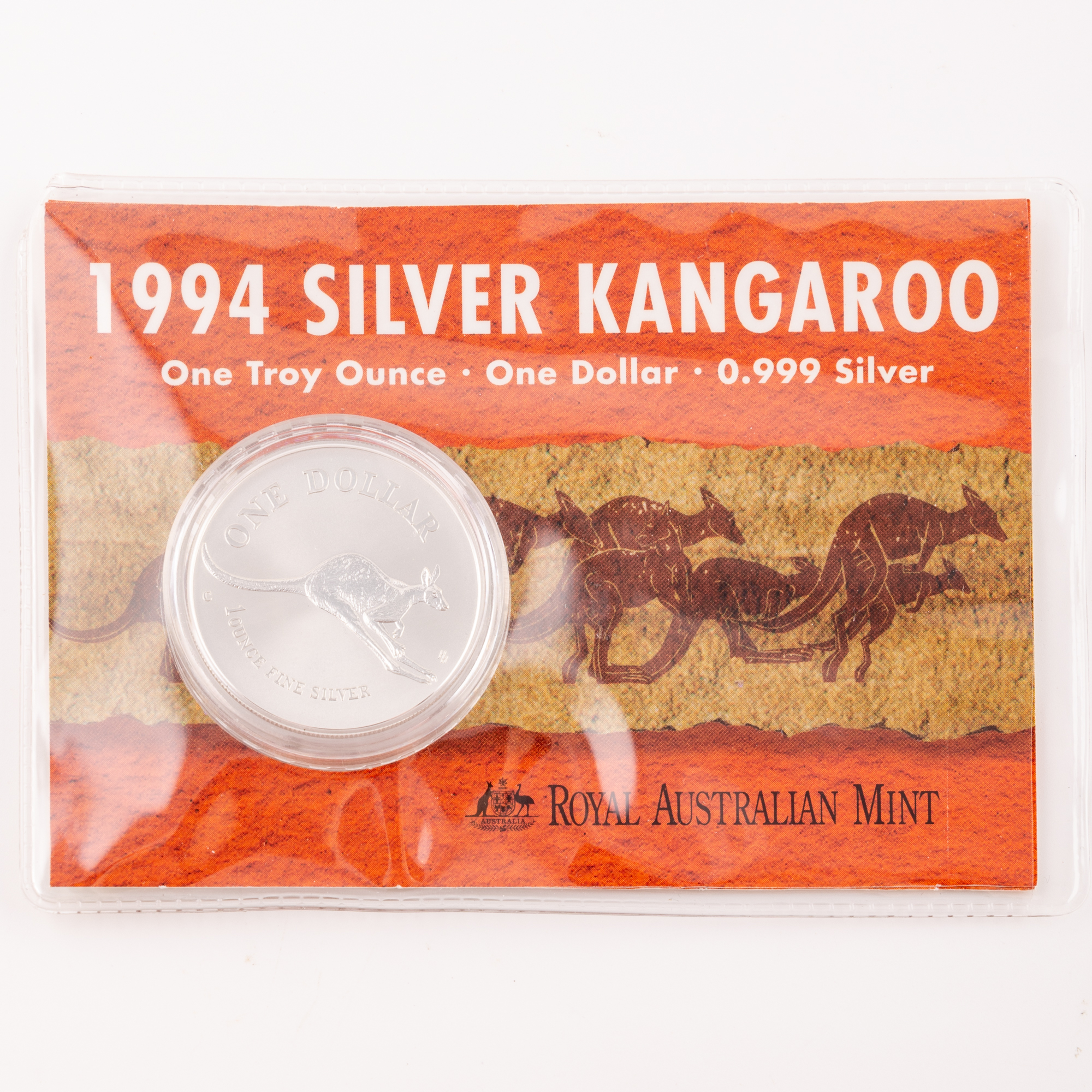 Elizabeth II, Silver Kangaroo, One Dollar, 1994, UNC