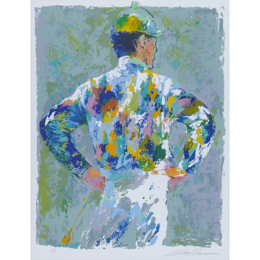 LeRoy Neiman ''Jockey'' (Horse Racing) 1972 Serigraph