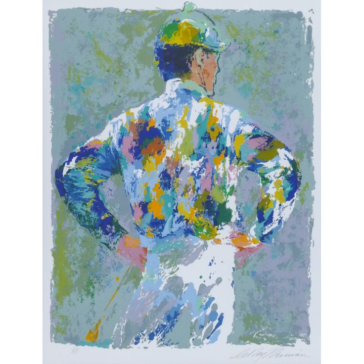 LeRoy Neiman ''Jockey'' (Horse Racing) 1972 Serigraph