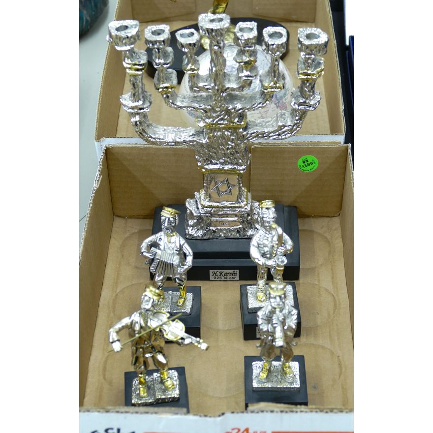 Box 5pc H. Karshi .925 Silver Jewish Figures