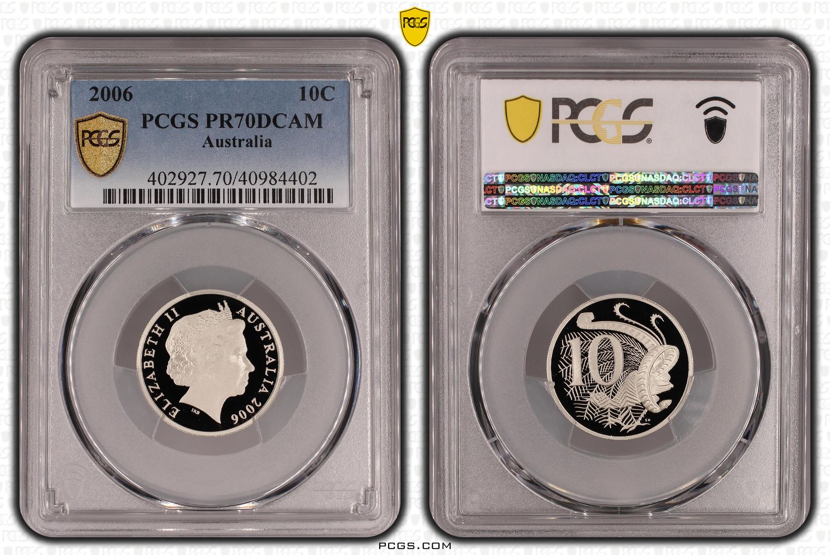 146 · 2006 Australia Ten Cent, 10c PCGS - PR70DCAM POP 47/0 -402