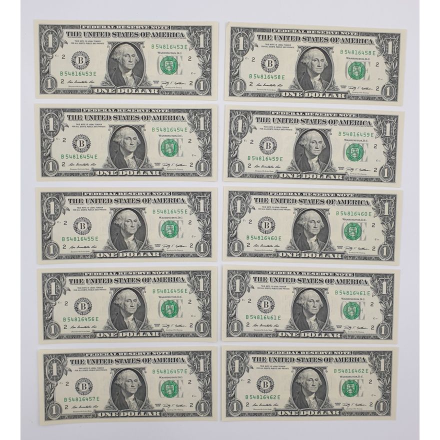 Consec. US $1 Notes