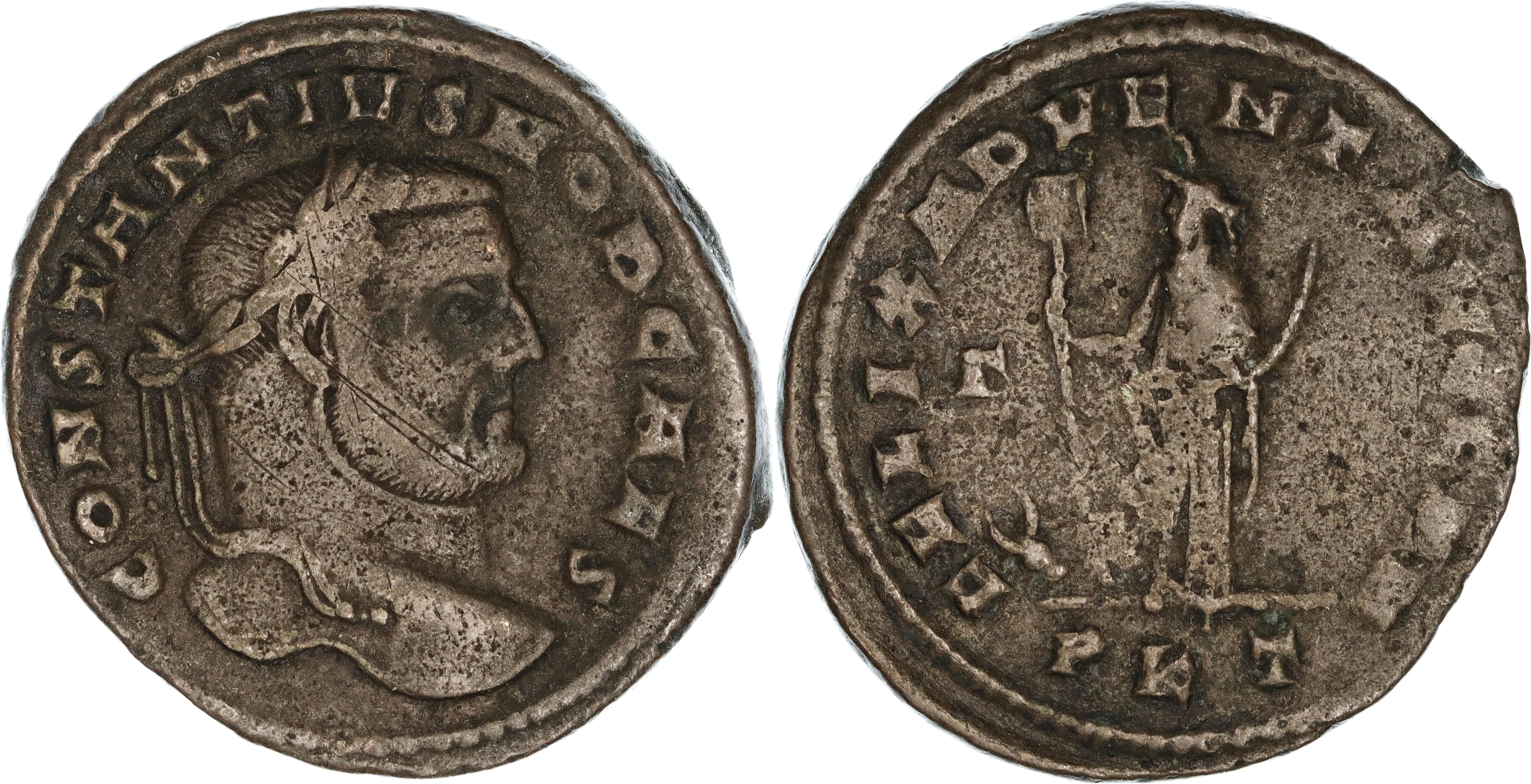 Roman Empire, Constantius I, Æ Follis, 297 AD, gF-nVF
