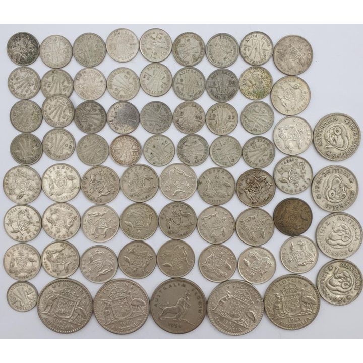 Silver Pre Decimal Coins - Approx 70 Coins