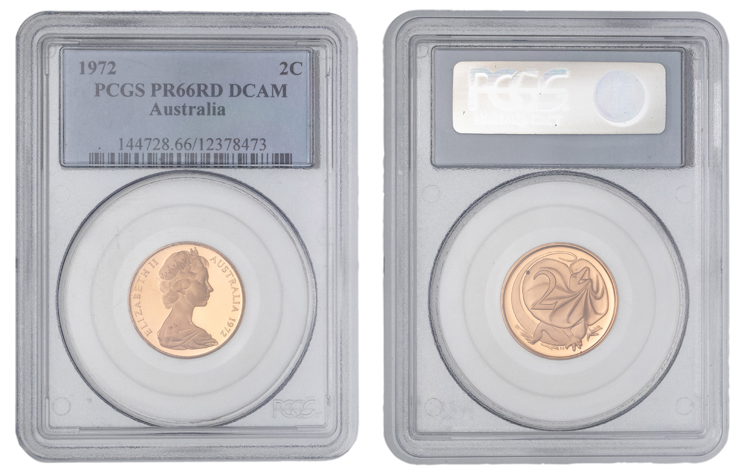 Elizabeth II, Two Cent, 1972, PCGS PR66DCAM