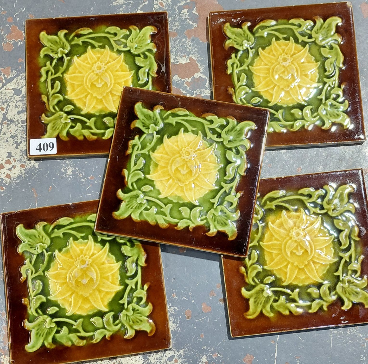 409 · ART NOUVEAU FLORAL TILES