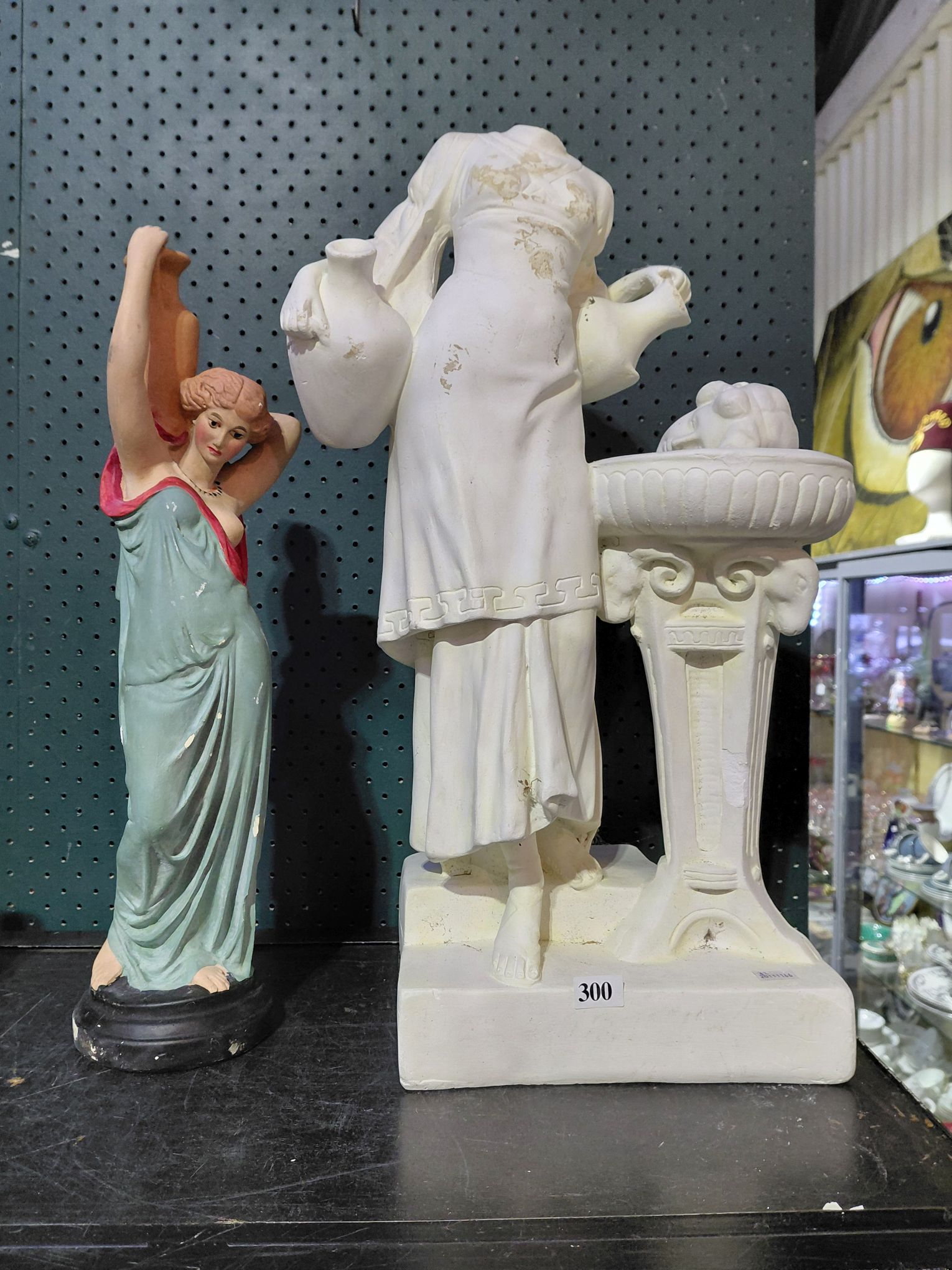 300 · TWO PLASTER FIGURES