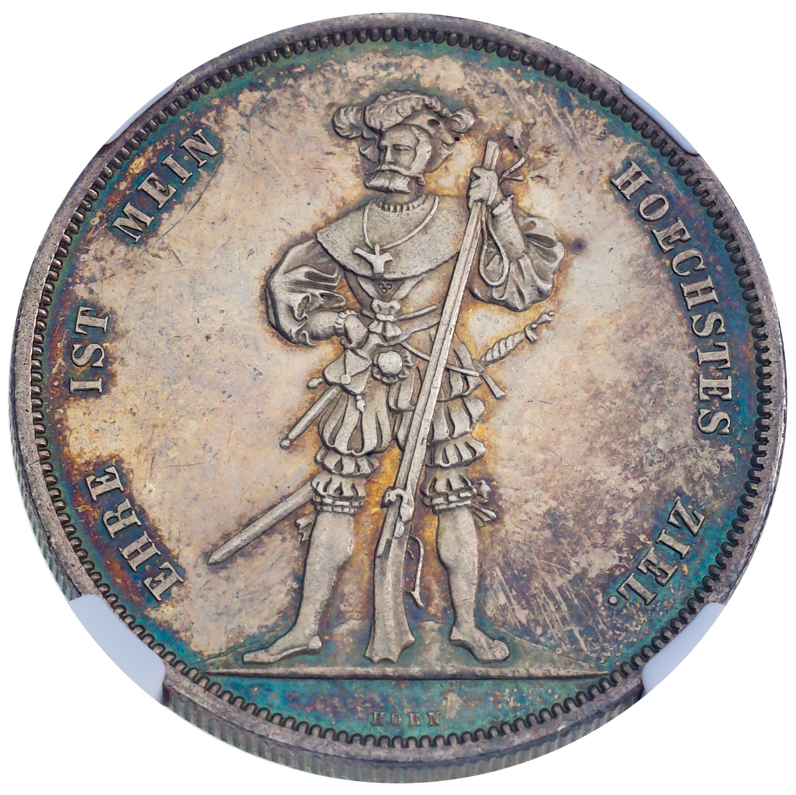 1813年 スイス チューリッヒ 40バッツエン銀貨 NGC MS62takaコイン