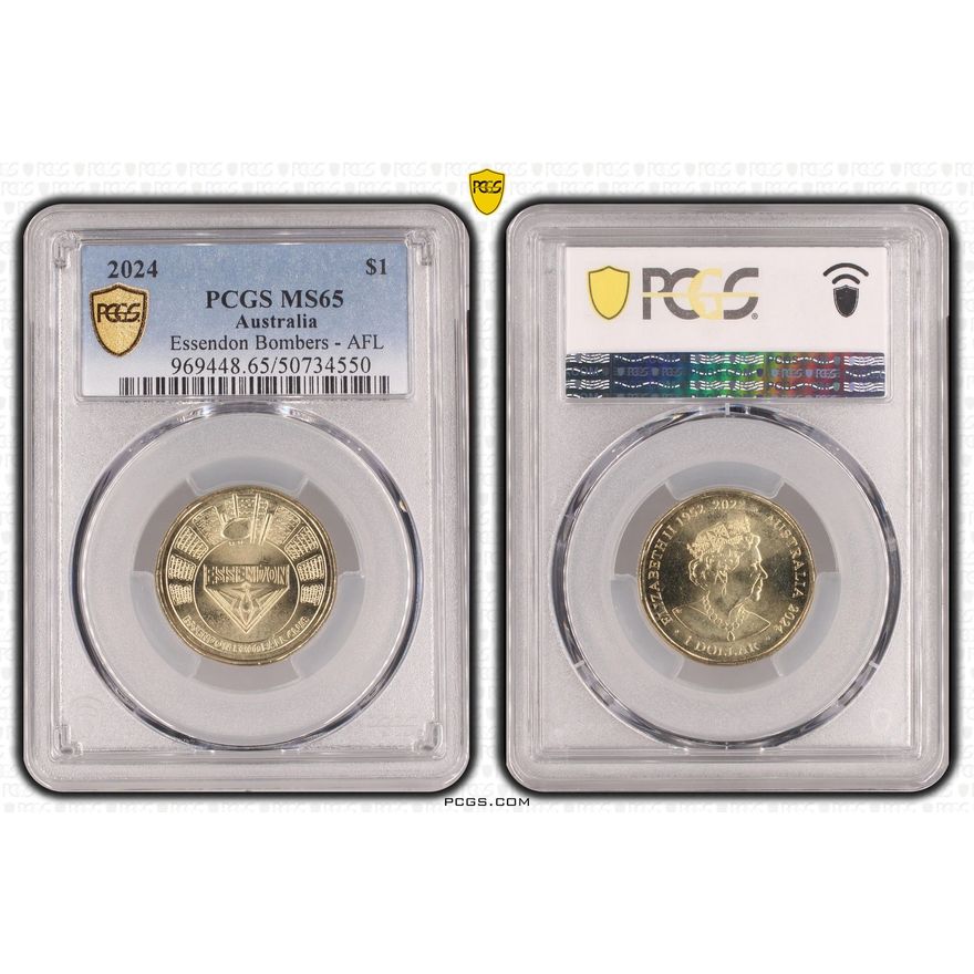 Essendon Bombers - AFL, One Dollar, 2024, PCGS MS65
