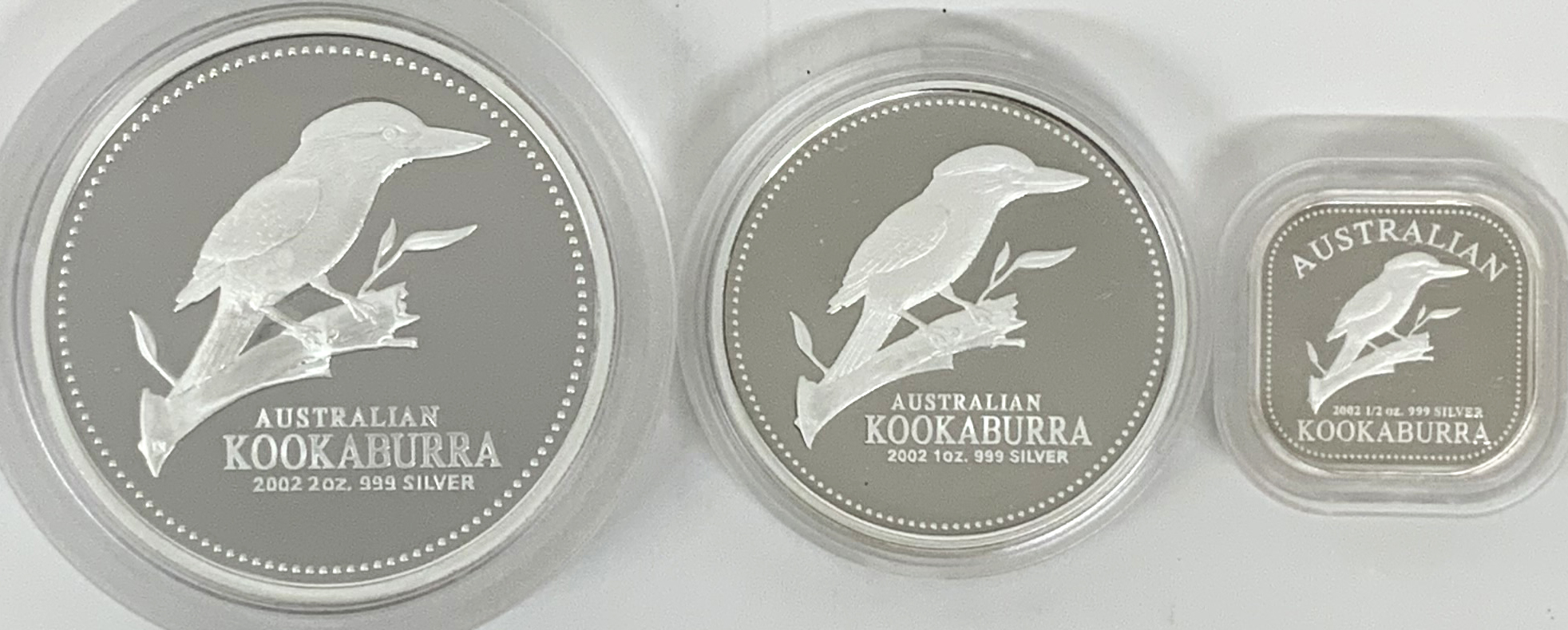 オーストラリア.クッカバラ .ワライカワセミ銀貨 2002年 3枚セット 184358264_th.jpg?