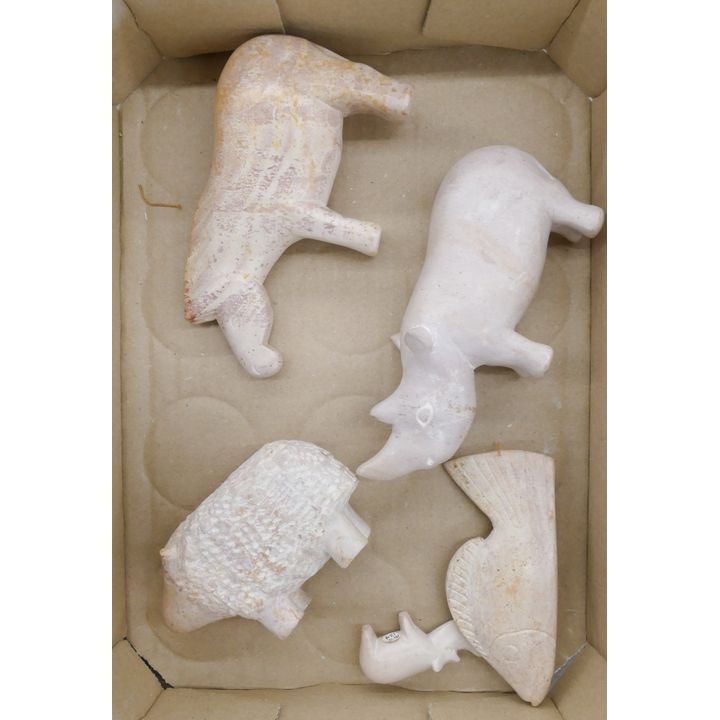Box African Stone Animal Figures