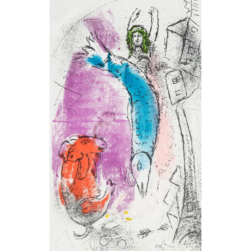 Marc Chagall | Niebieska ryba, 1957