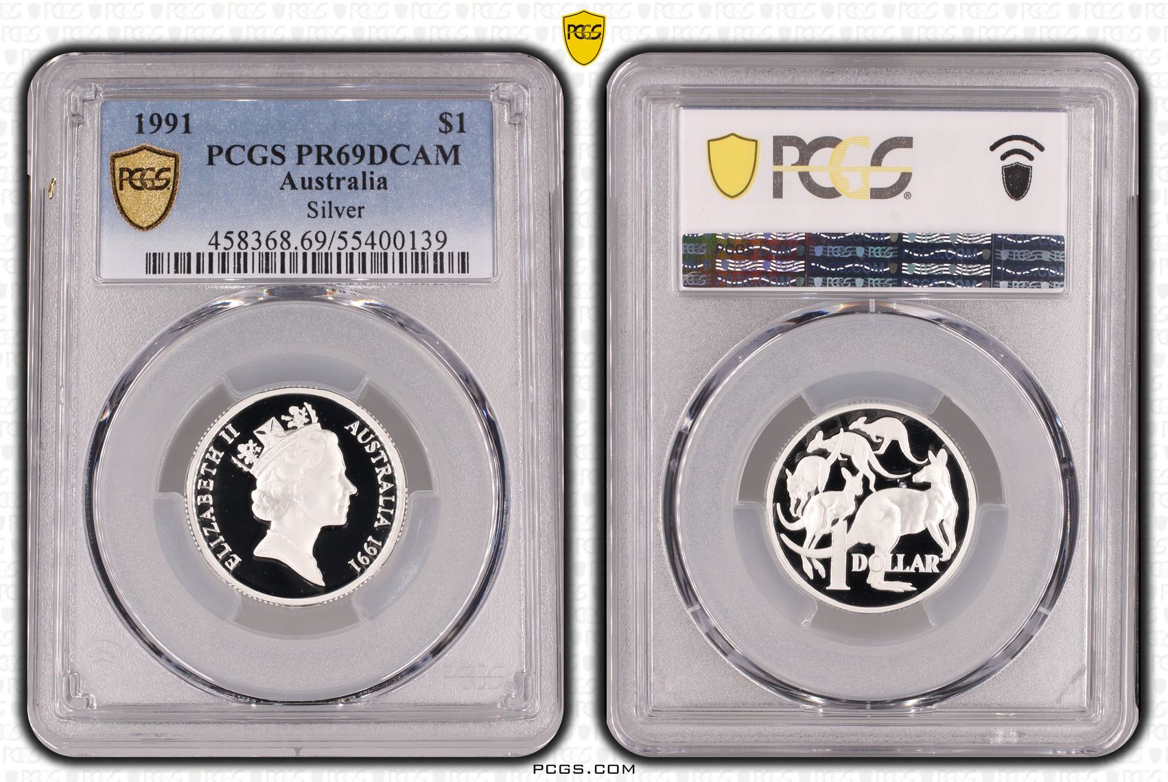 Silver, One Dollar, 1991, PCGS PR69DCAM