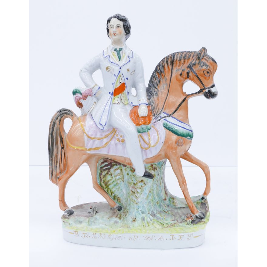 Antique Staffordshire Prince of Wales Porcelain Figure- 12''