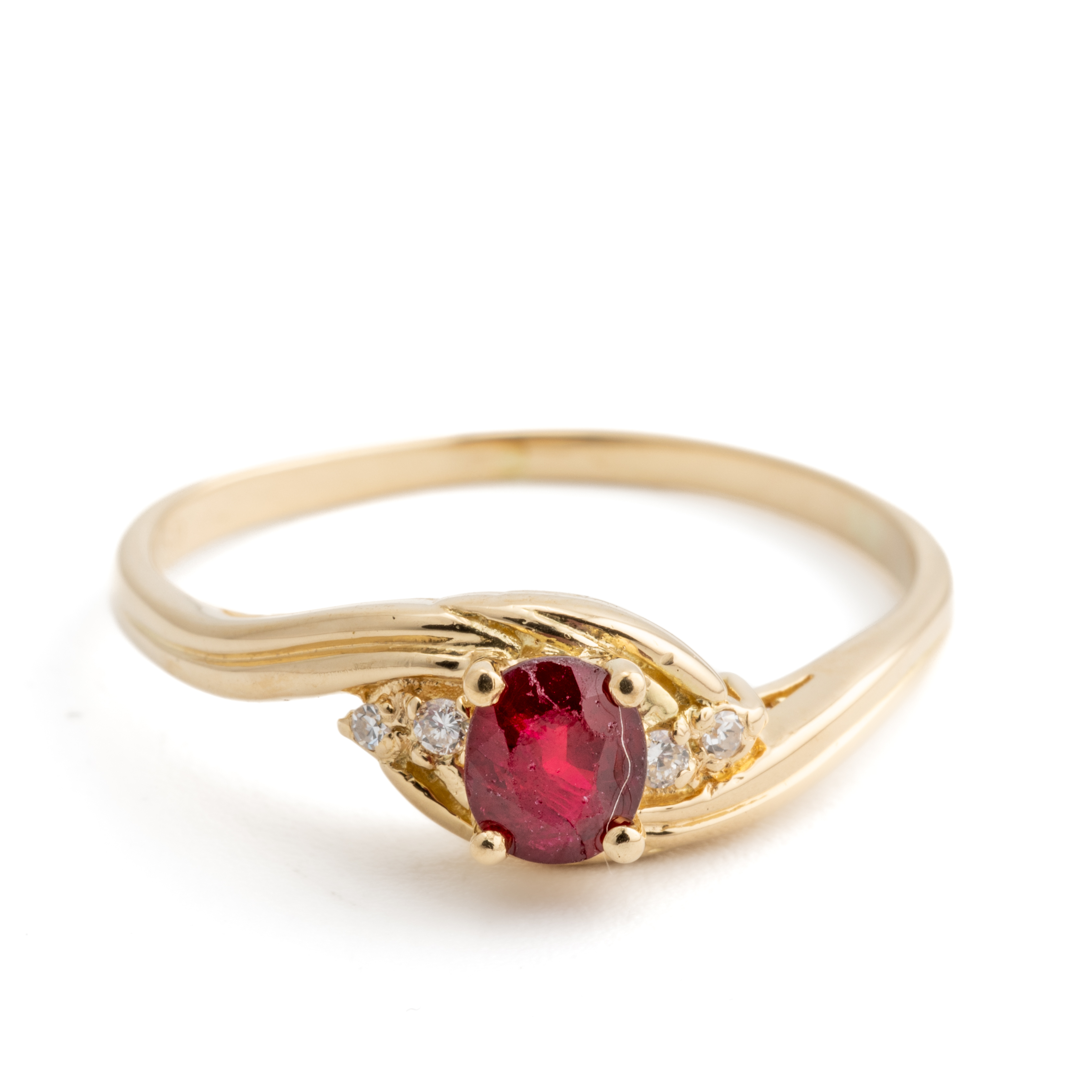 328 · Ruby & Diamond 18ct Gold Ring