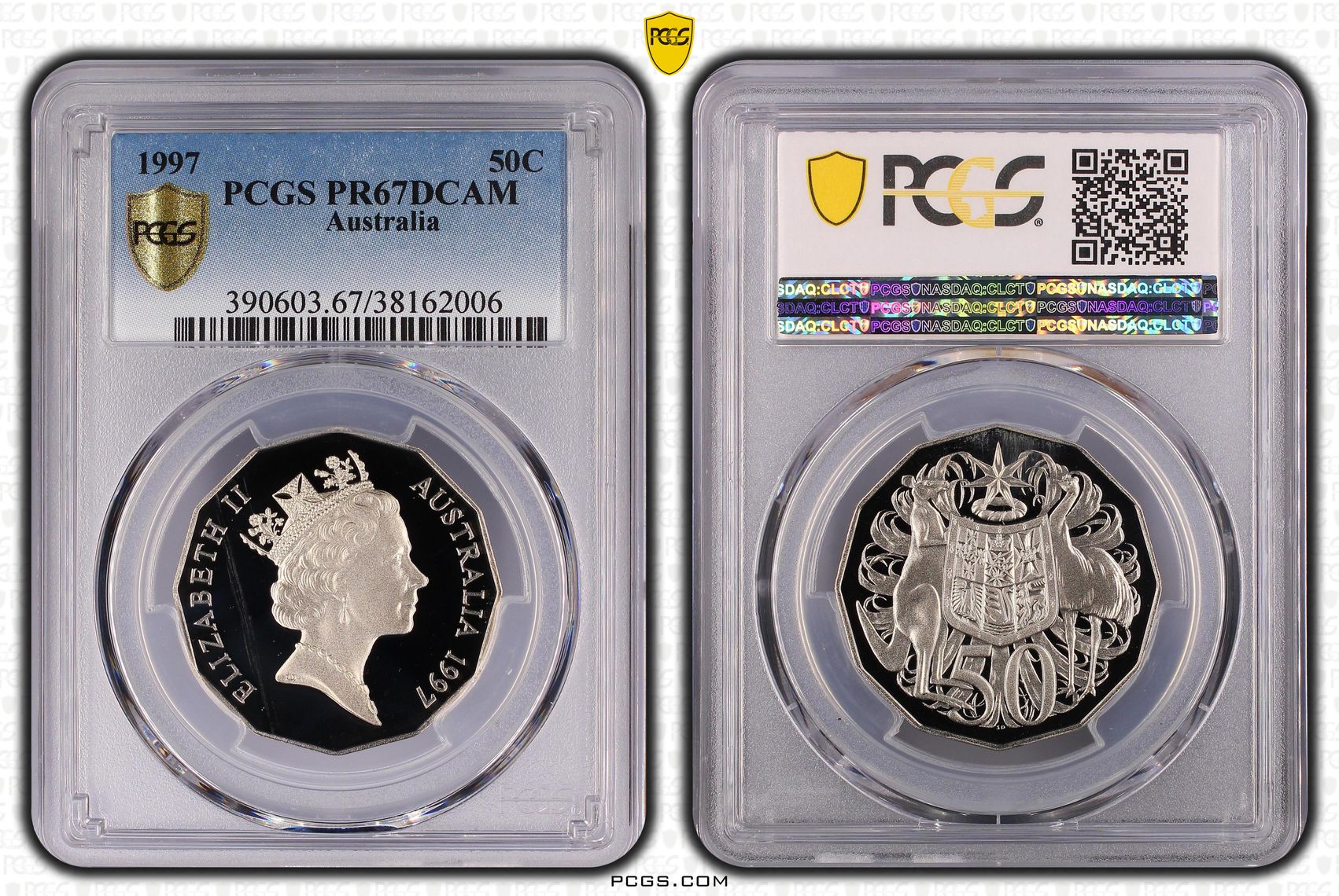 Fifty Cent, 1997, PCGS PR67DCAM