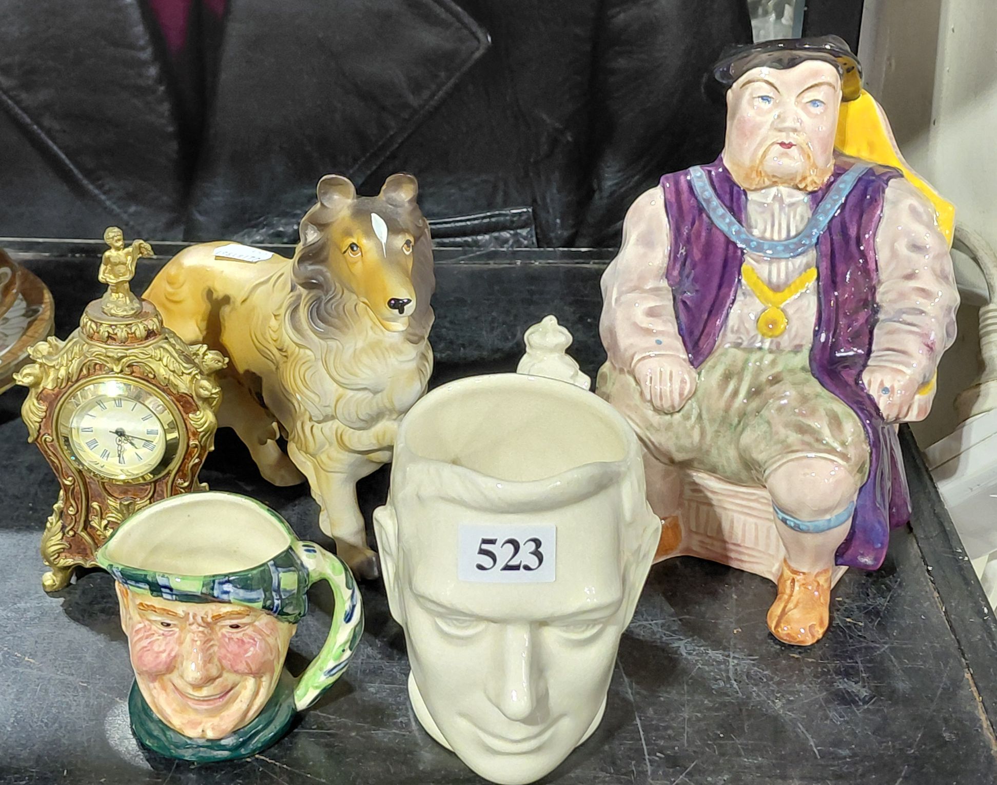 Toby Jugs, Dog And Clock