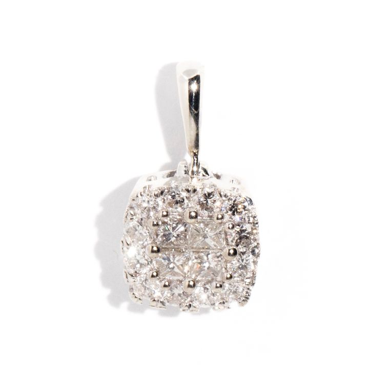 0.48 Carat Diamond 9 Carat White Gold Pendant