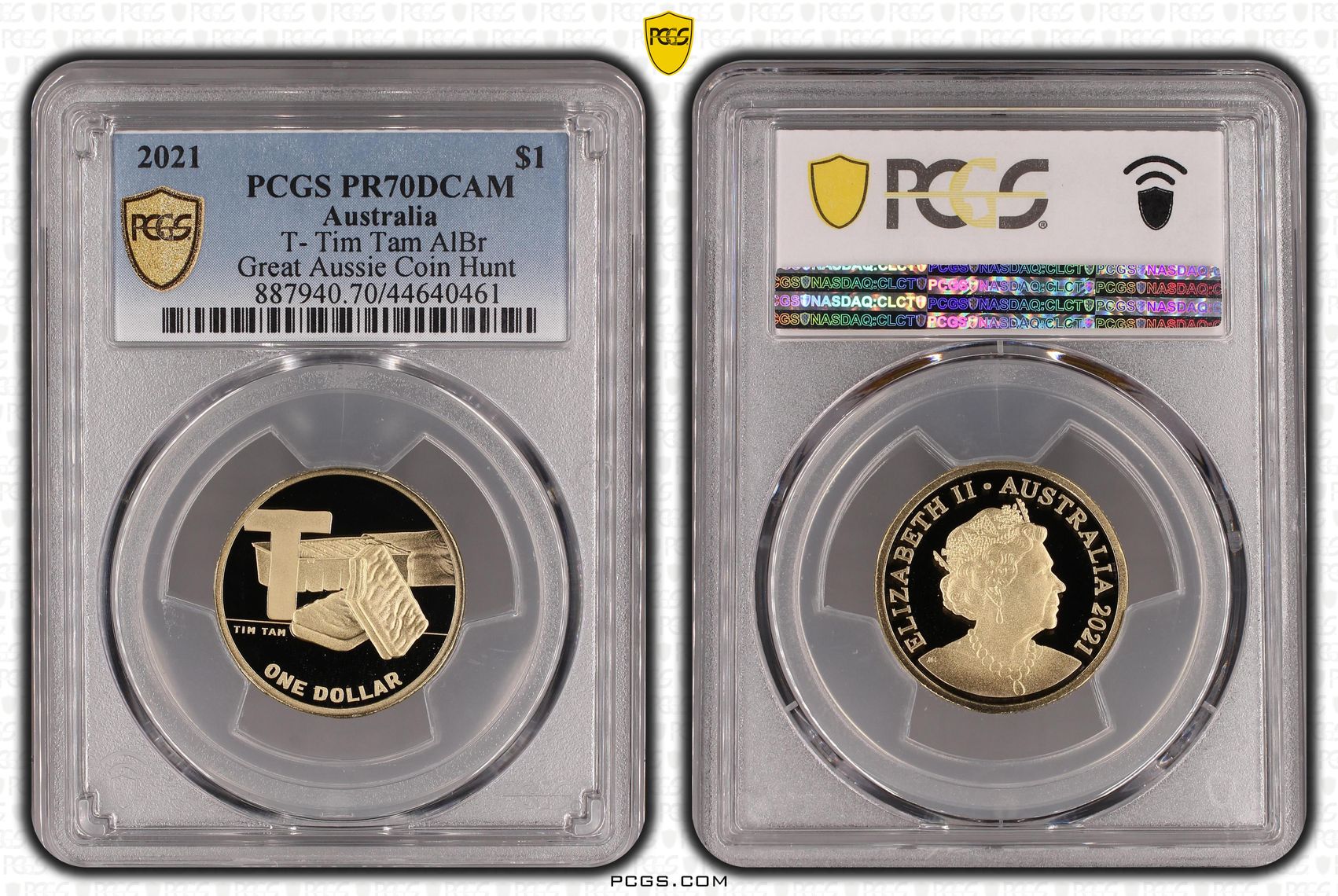 Elizabeth II, T- Tim Tam, One Dollar, 2021, PCGS PR 70DCAM