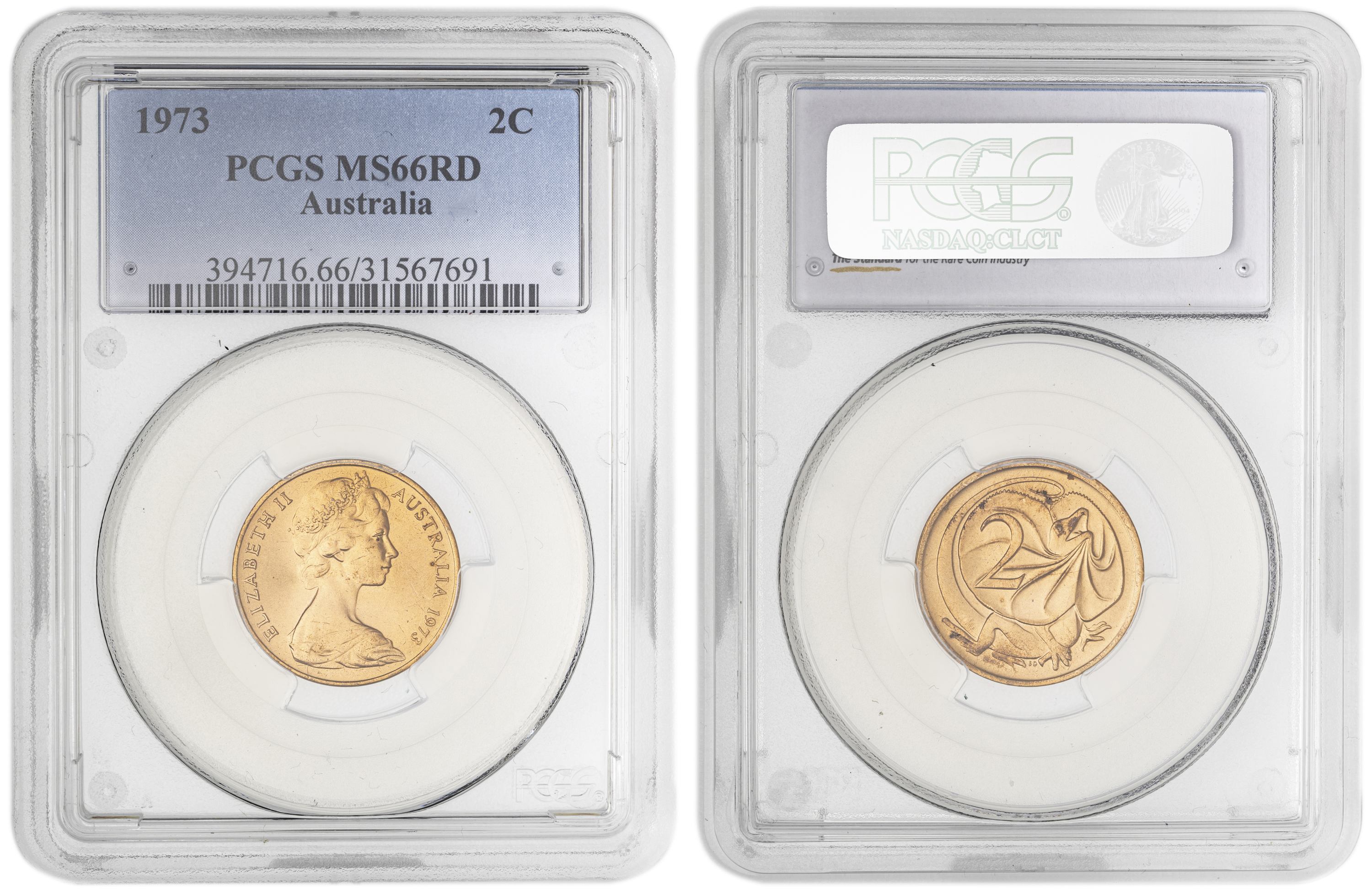 Two Cent, 1973, PCGS MS66RD