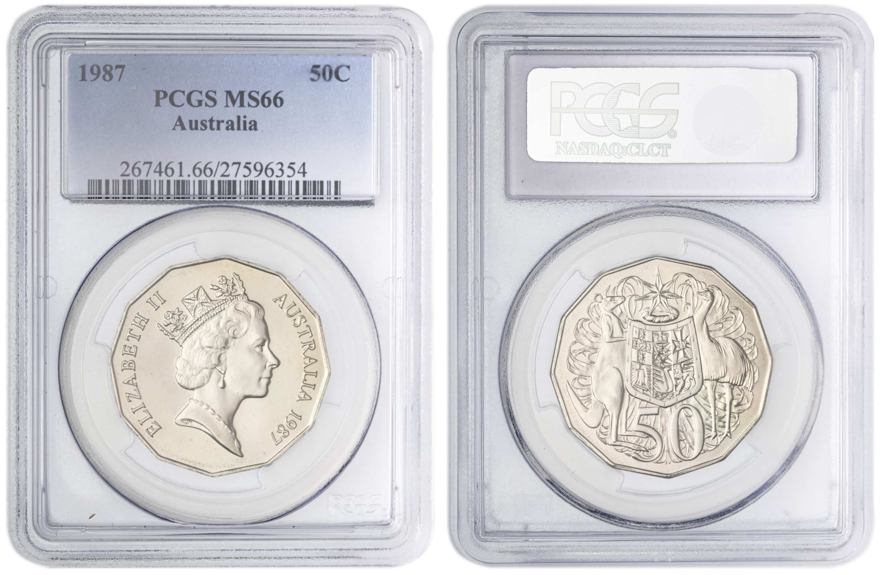 , Fifty Cent, 1987, PCGS MS66