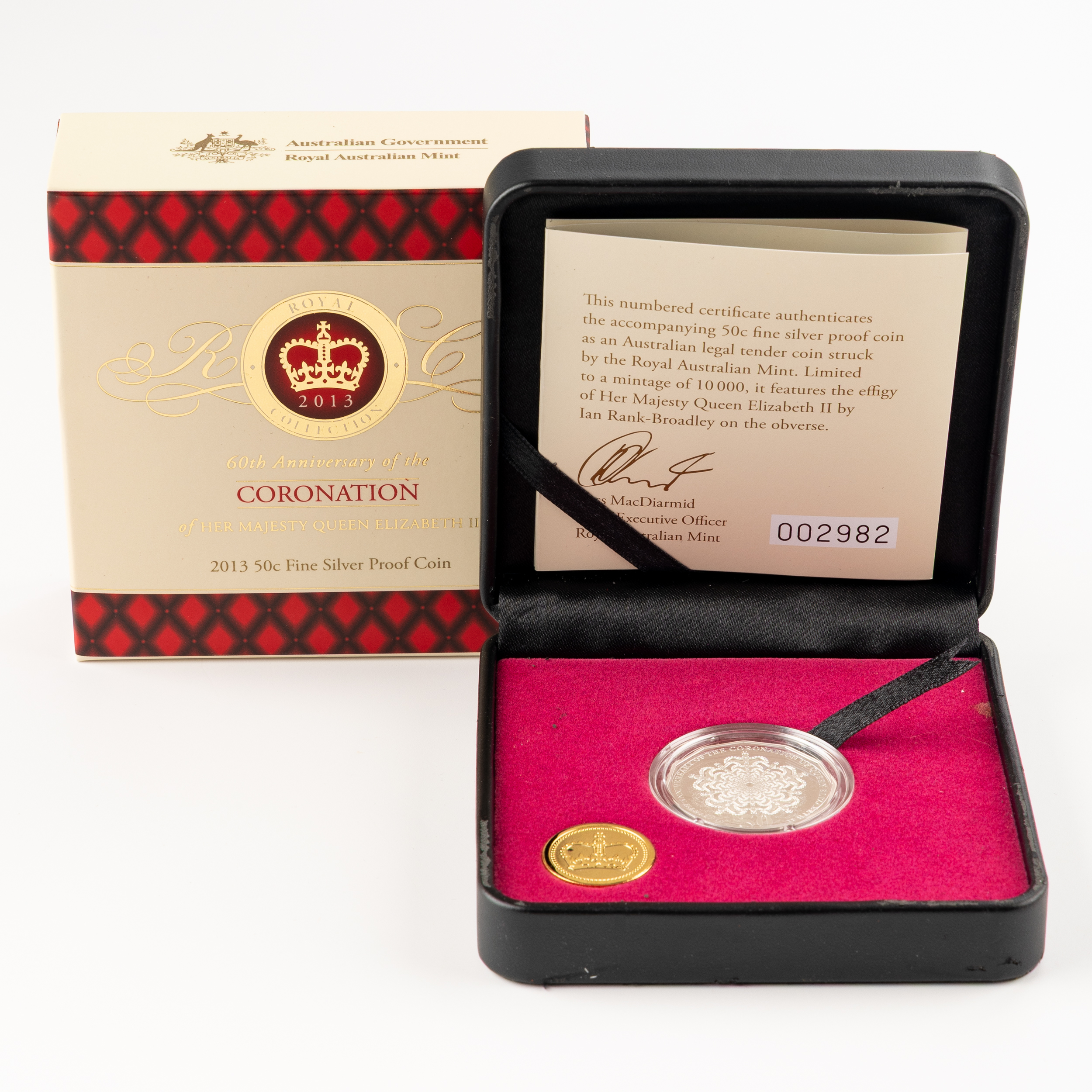 Elizabeth II, RAM - 60th Anniversary of the Coronation QEII, Fifty Cents, 2013, FDC