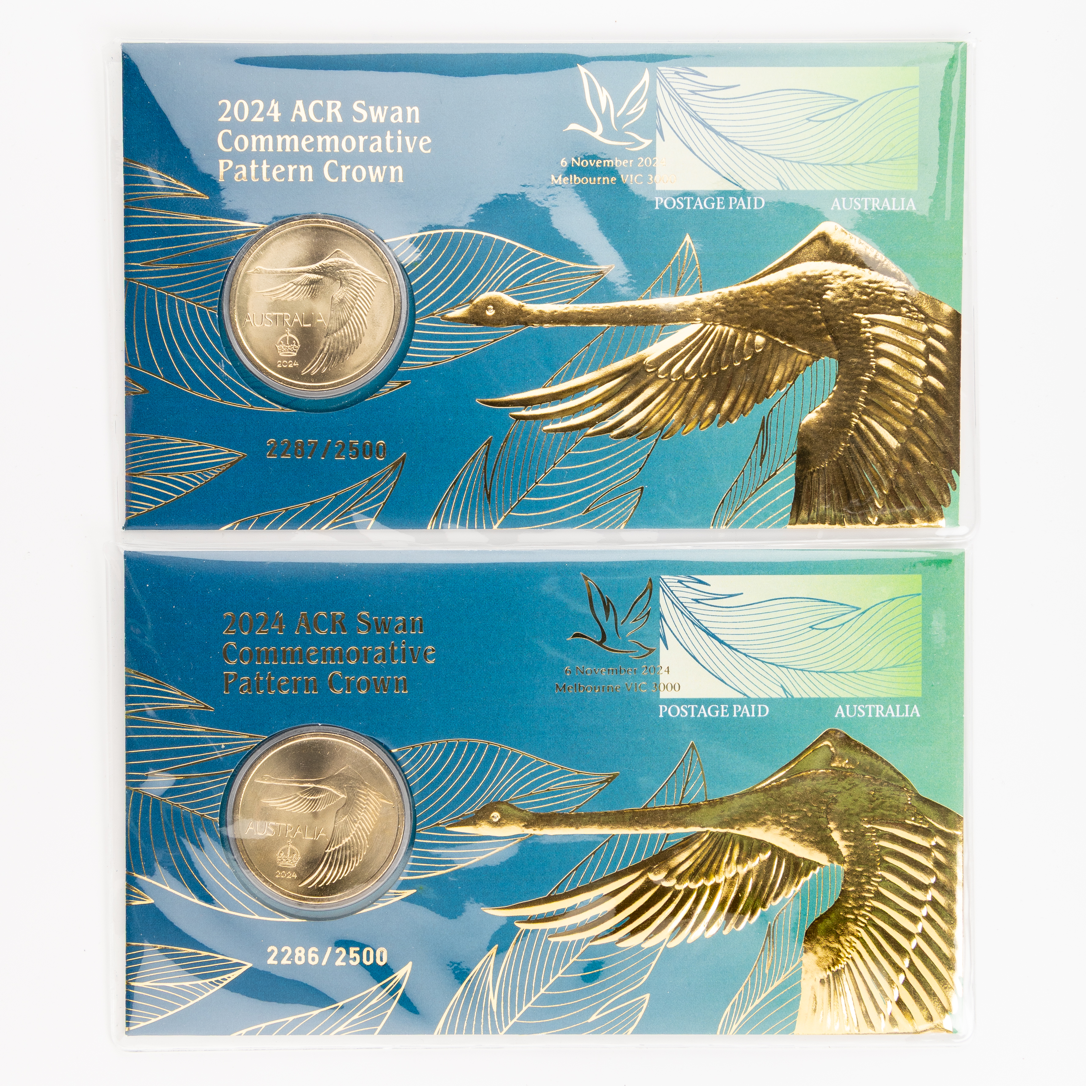 160 · ACR Swan Commemorative Pattern, Crown, 2024,  UNC