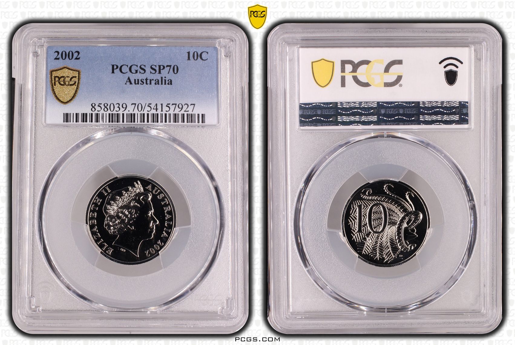 POP 2/0, Ten Cent, 2002, PCGS SP70
