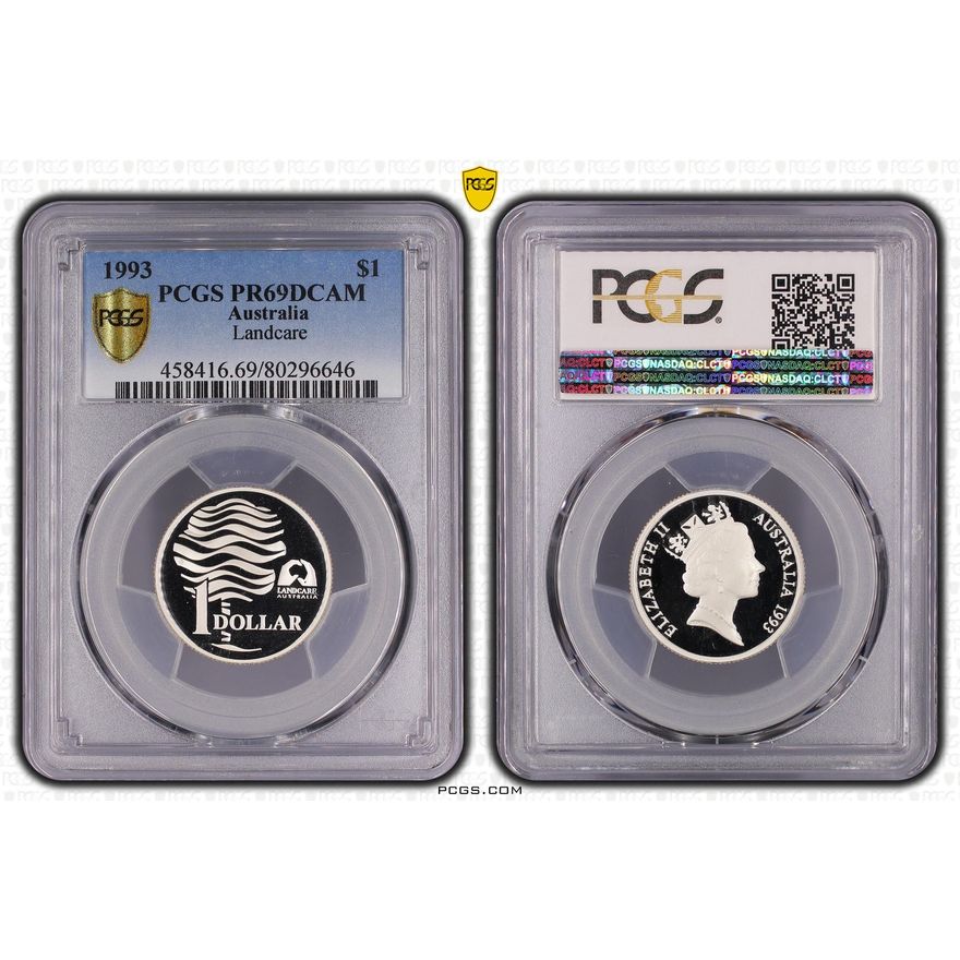 Elizabeth II, Landcare, One Dollar, 1993, PCGS PR69DCAM