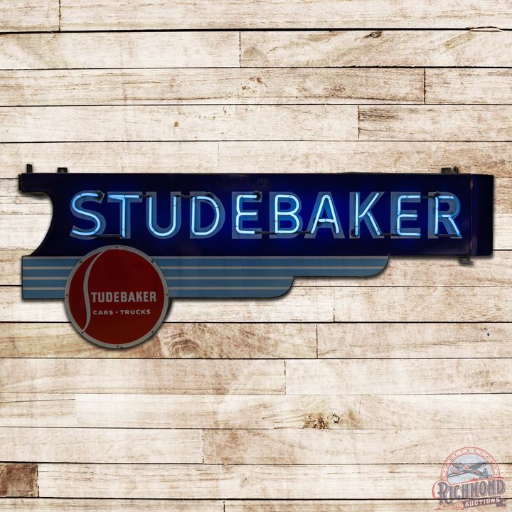 Studebaker Cars Trucks Die Cut 8' Single Sided Porcelain Neon Sign