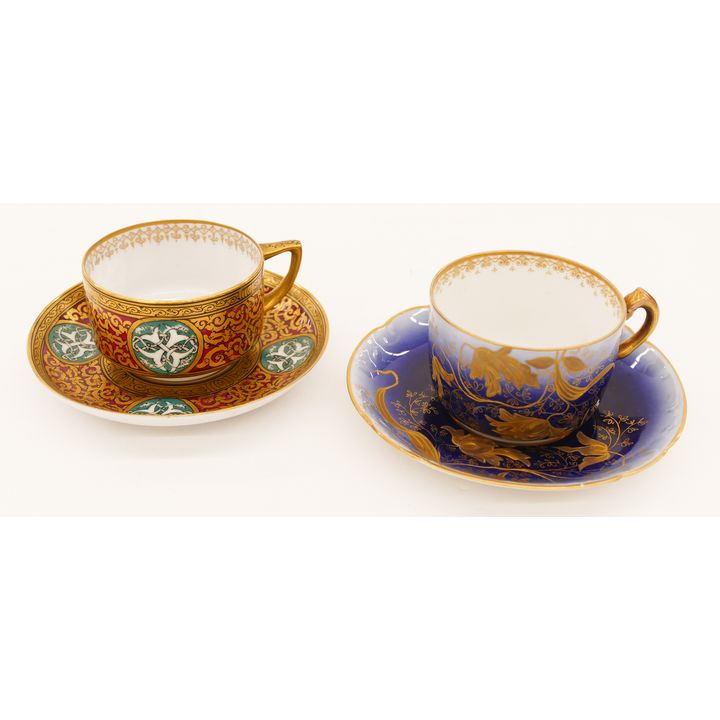 2pc Kuznetsov Russian Porcelain Cup and Saucers