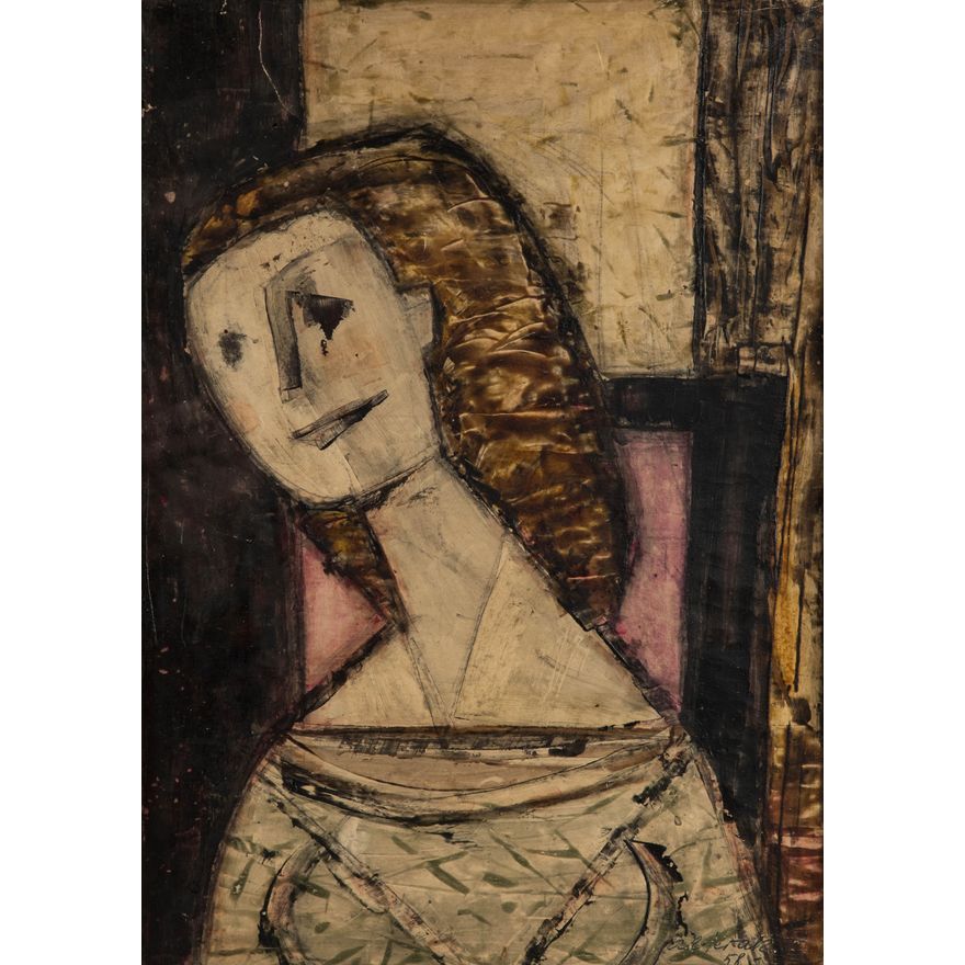 Alojzy Krakowski | Portret kobiety, 1958 r.