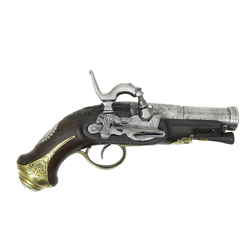 PISTOLET KAPISZONOWY PODRÓŻNY, 2 POŁ. XVIII W.